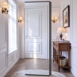 Sunvega Wall Mounted Shoe Rack With Mirror Door And Black Wengue Finish