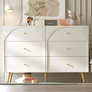 Sunvega Modern Minimalist Metal Foot Dining Cabinet with Large Storage Space