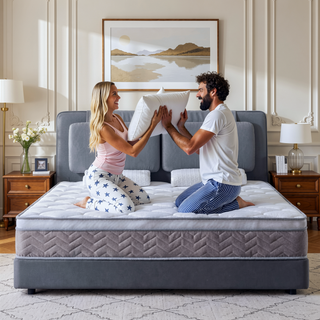 Sunvega 12 Inch Hybrid Mattress with Gel Memory Foam and Pocket Springs for Medium Firm Support