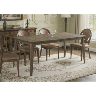 Sunvega Vintage Walnut 72 Inch Wide Rectangle Dining Table with Distressed Pattern