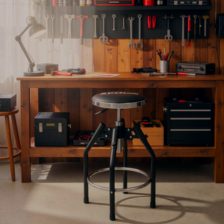 Sunvega Heavy Duty Adjustable Hydraulic Shop Stool with 360° Swivel and 330lb Capacity