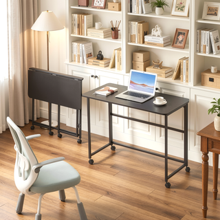Sunvega Folding Desk Small Foldable 39.37 Inches Sturdy Writing Computer Desk