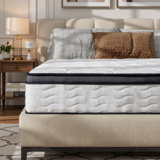 Sunvega 12 Inch Full Hybrid Mattress with Pocket Coils and Memory Foam for Medium Firm Pressure Relief