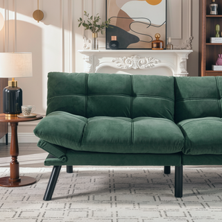 Sunvega Modern 2 Seater Sofa Bed with Adjustable Armrest and Backrest