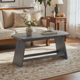 Sunvega Jasmine Grey Upholstered Bar Bench with Contemporary Tapered Legs