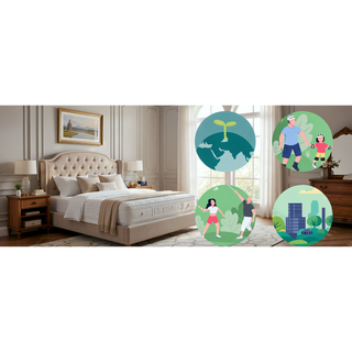 Sunvega King Size Hybrid Mattress with Gel Memory Foam and Pocket Springs