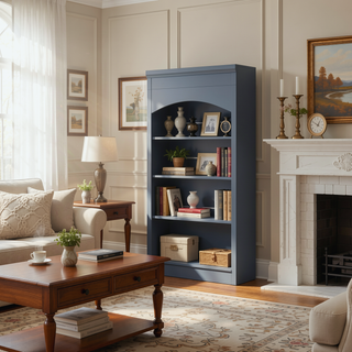 Sunvega Freestanding Tall Kitchen Pantry Cabinet with Faux Marble Top and 5 Storage Drawers