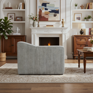 Sunvega Modular Sofa Single Armrest Backrest Module with Convertible Corduroy Fabric