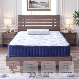 Sunvega 6 Inch Twin Hybrid Innerspring Mattress with Memory Foam for Pressure Relief
