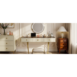 Sunvega Multifunctional Floating Vanity Table with Drawers for Bedroom and Bathroom