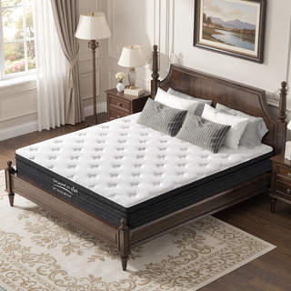Sunvega 12 Inch King Size Hybrid Mattress with Cooling Memory Foam and Pocketed Springs