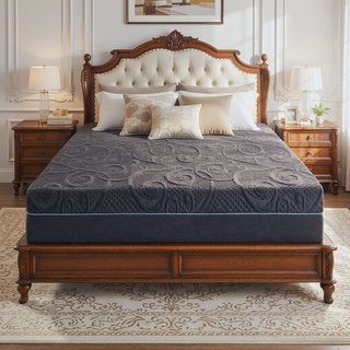 Sunvega Firm Comfort 8" Twin Size Gel-Infused Memory Foam Hybrid Mattress in Dark Gray