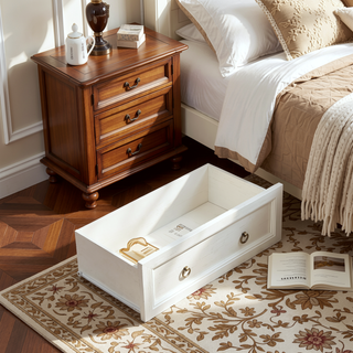 Sunvega Farmhouse Wood Rustic Wide Chest of 6 Drawers Dresser for Bedroom Living Room