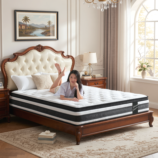 Sunvega 12 Inch Twin Size Hybrid Mattress with Oeko-Tex 100 Knitted Cover