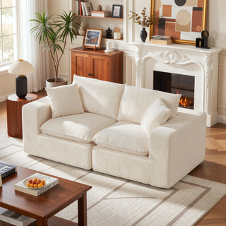 Sunvega Modern Chenille Cloud Sofa with High-Density Sponge Filling for Living Room