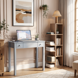 Sunvega 3-Level Adjustable Lighting Flip-Top Mirror Vanity Desk with Storage Drawers