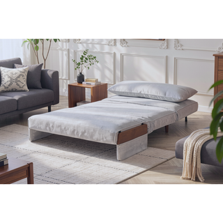 Sunvega 3 in 1 Convertible Sofa Bed Chair with Plush Pillow and Ergonomic Backrest