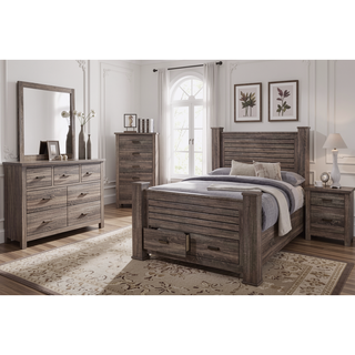 Sunvega Gray Oak Wood Dresser with a 59 x 16 x 36 Inch Dimension