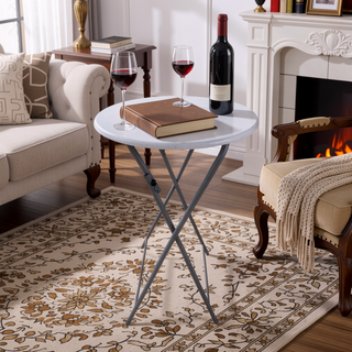 Sunvega Folding Cocktail Table Set of 2 with Detachable Legs and Non-Slip Base