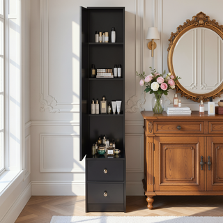 Sunvega Simple Stylish Full Body Mirror Cabinet with Multi Layer High Capacity Storage
