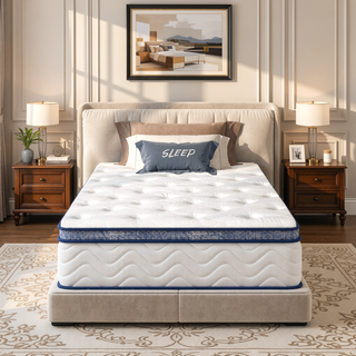 Sunvega 12 Inch Hybrid Queen Mattress with Pocket Springs and Memory Foam Support