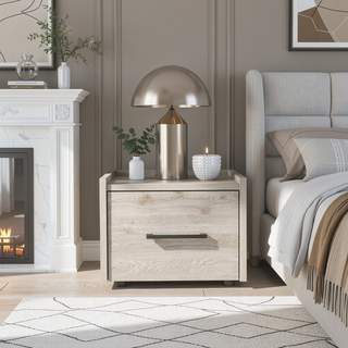 Sunvega Floating Nightstand with Handy Drawer and Surface for Bedroom Storage