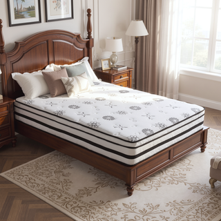 Sunvega 12-inch Queen Plush Foam Hybrid Mattress with Breathable Quilted Cover for Medium Comfort