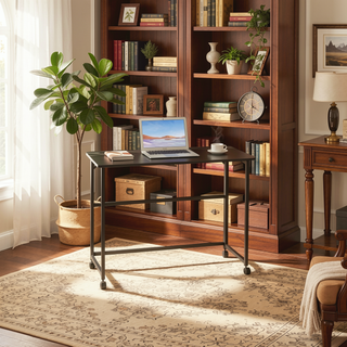 Sunvega Folding Desk Small Foldable 39.37 Inches Sturdy Writing Computer Desk