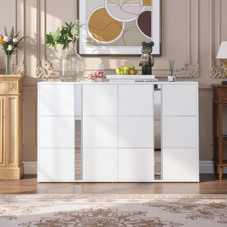 Sunvega Elegant Gray Nightstand with 2 Drawers and Metal Foot for Bedroom