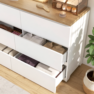 Sunvega 6 Drawer Storage Cabinet with Handless Design for Bedroom Hallway Living Room
