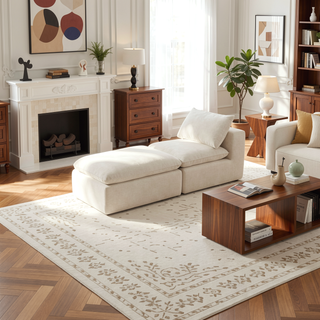 Sunvega Modern Chenille Cloud Sofa with High-Density Sponge Filling for Living Room