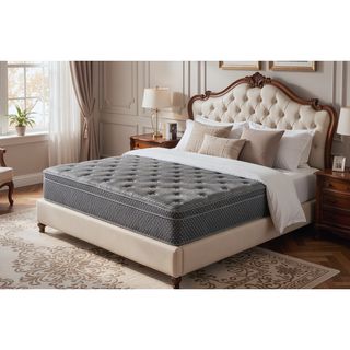 Sunvega 13" Quilted Eurotop Hybrid Twin XL Plush Mattress with Cooling Gel Memory Foam