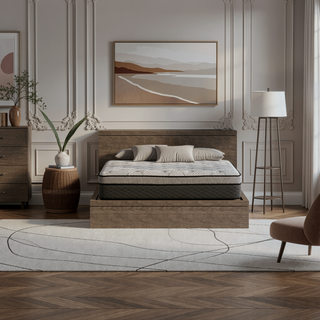 Sunvega Hybrid 12 Inch Medium Firm Queen Mattress with Pocketed Coils
