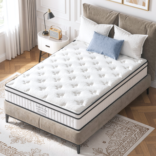 Sunvega 10 Inch Twin Size Hybrid Mattress with Individually Pocketed Innerspring