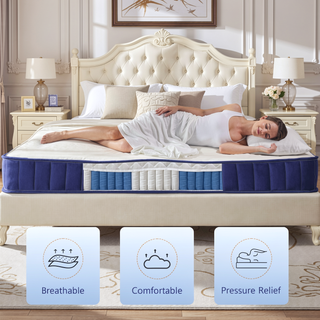 Sunvega 6 Inch Twin Hybrid Innerspring Mattress with Memory Foam for Pressure Relief