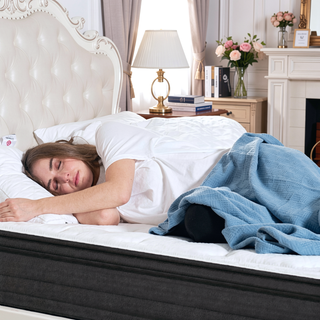 Sunvega 12 Inch King Size Hybrid Mattress with Cooling Memory Foam and Pocketed Springs