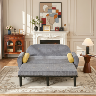 Sunvega Multiform Sofa with USB Charger Adjustable Backrest and Velvet Upholstery