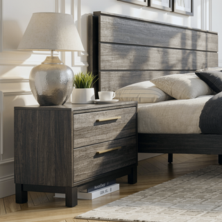 Sunvega Antique Grey Wood 6-Piece Queen Size Bedroom Set with Dresser Mirror and Chest