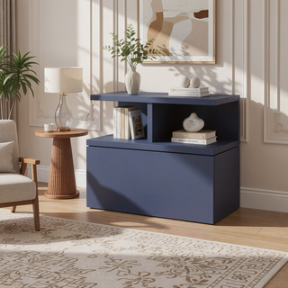 Sunvega Floating Nightstand with Large Drawer and Multiple Shelves for Storage or Decor