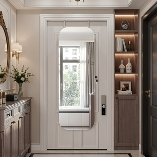 Sunvega Jewelry Cabinet Armoire with Full Length Mirror and Lockable Storage