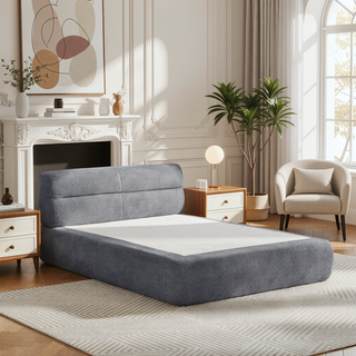 Sunvega Plush Compressible Chenille Sofa Bed with Sponge Support for Living Room