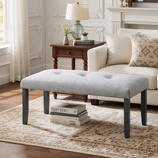 Sunvega Modern Tufted Upholstered Bench for Bedroom Dining Room Living Room