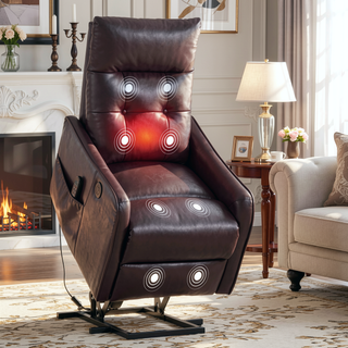 Sunvega Single Motor Power Lift Recliner Chair with Massage and Heat for Elderly