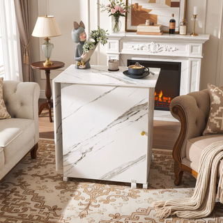 Sunvega 4-in-1 Folding Sewing Table with Lockable Wheels and Shelves for Crafting