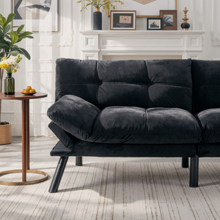 Sunvega Modern 2 Seater Sofa Bed with Adjustable Armrest and Backrest
