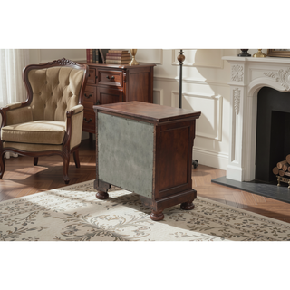 Sunvega Antique Cherry Wood Nightstand with 29 by 18 by 30 Inch Dimensions