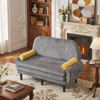 Sunvega Multiform Sofa with USB Charger Adjustable Backrest and Velvet Upholstery