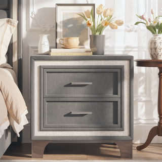 Sunvega Queen Size Upholstered Velvet Bed Frame with LED Lights and Tufted Headboard