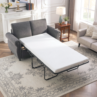 Sunvega Loveseat Sleeper Sofa Bed with Twin Memory Foam Mattress and USB Ports