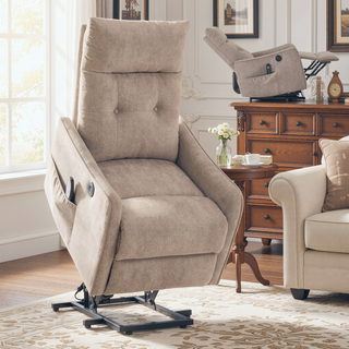 Sunvega Single Motor Power Lift Recliner Chair with Massage and Heat for Elderly